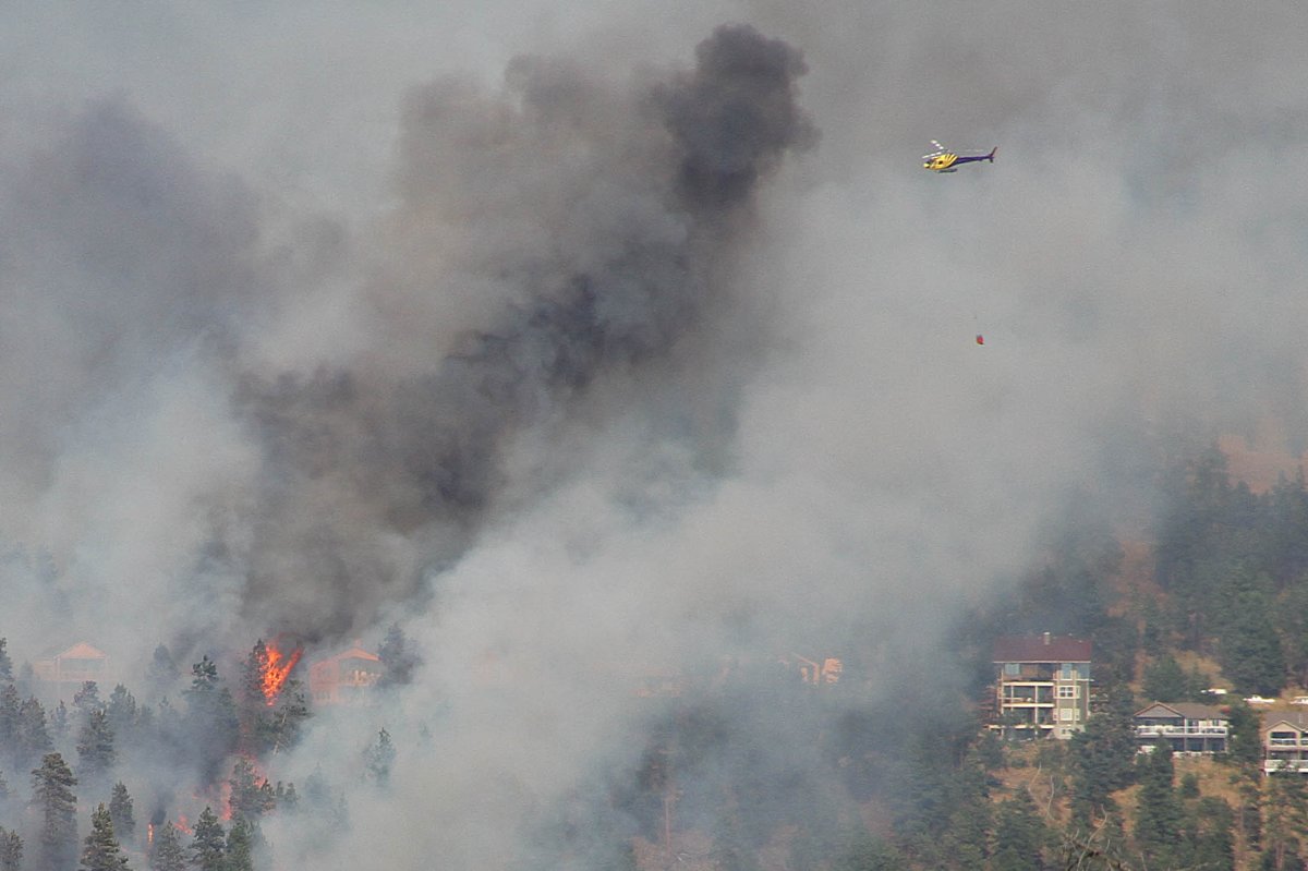 File photo. Fighting the Okanagan Centre fire.