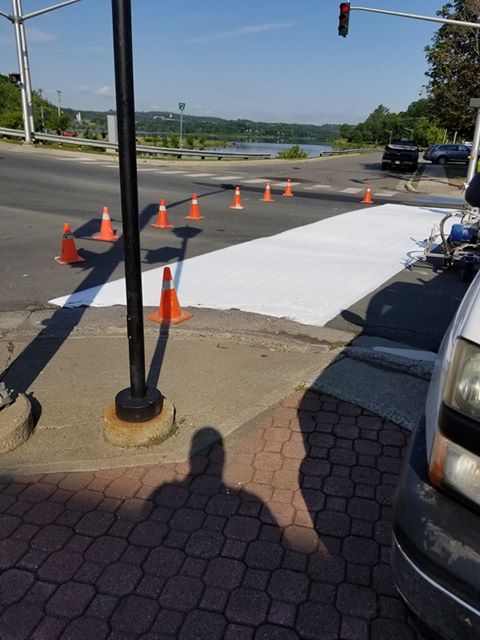 Rainbow Crosswalk In Woodstock, N.B. Repainted After Being Vandalized ...