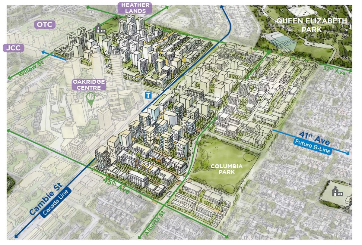A photo rendering of the Cambie Corridor Phase 3 Plan.