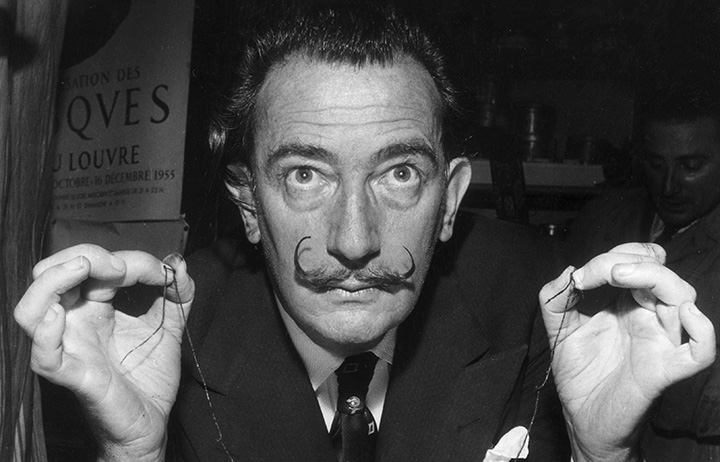 Spanish artist Salvador Dali pictured in 1955.  