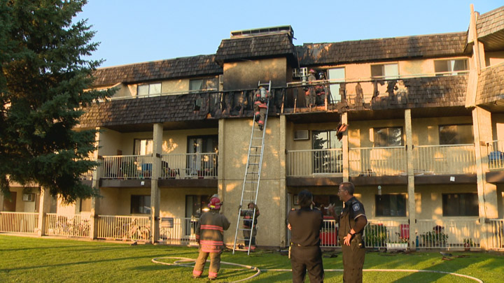 Damage estimated at $50,000 in Saskatoon apartment fire caused by the careless disposal of smoking material.