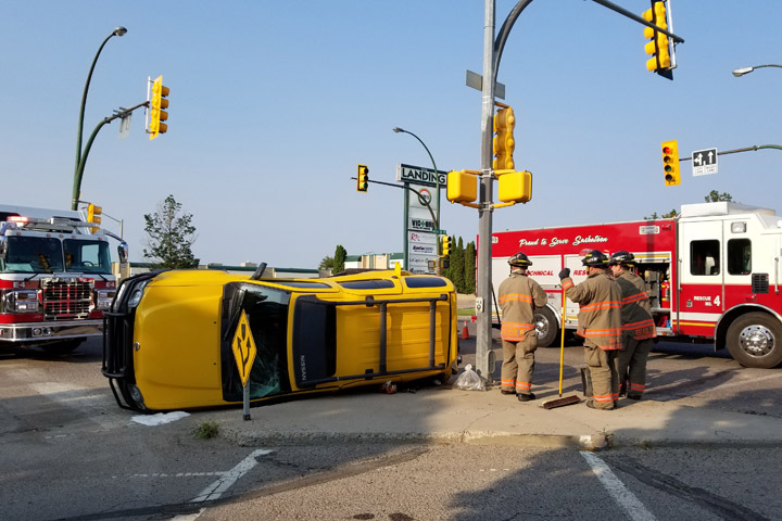 No injuries were reported in two crashes during morning rush hour in Saskatoon.
