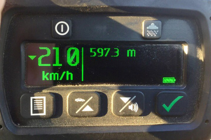 Police clock driver going over double the speed limit on Highway 7 west of Saskatoon.