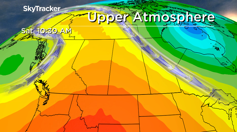 Saskatchewan moves into the core of the heat in the heart of the upper ridge this weekend.