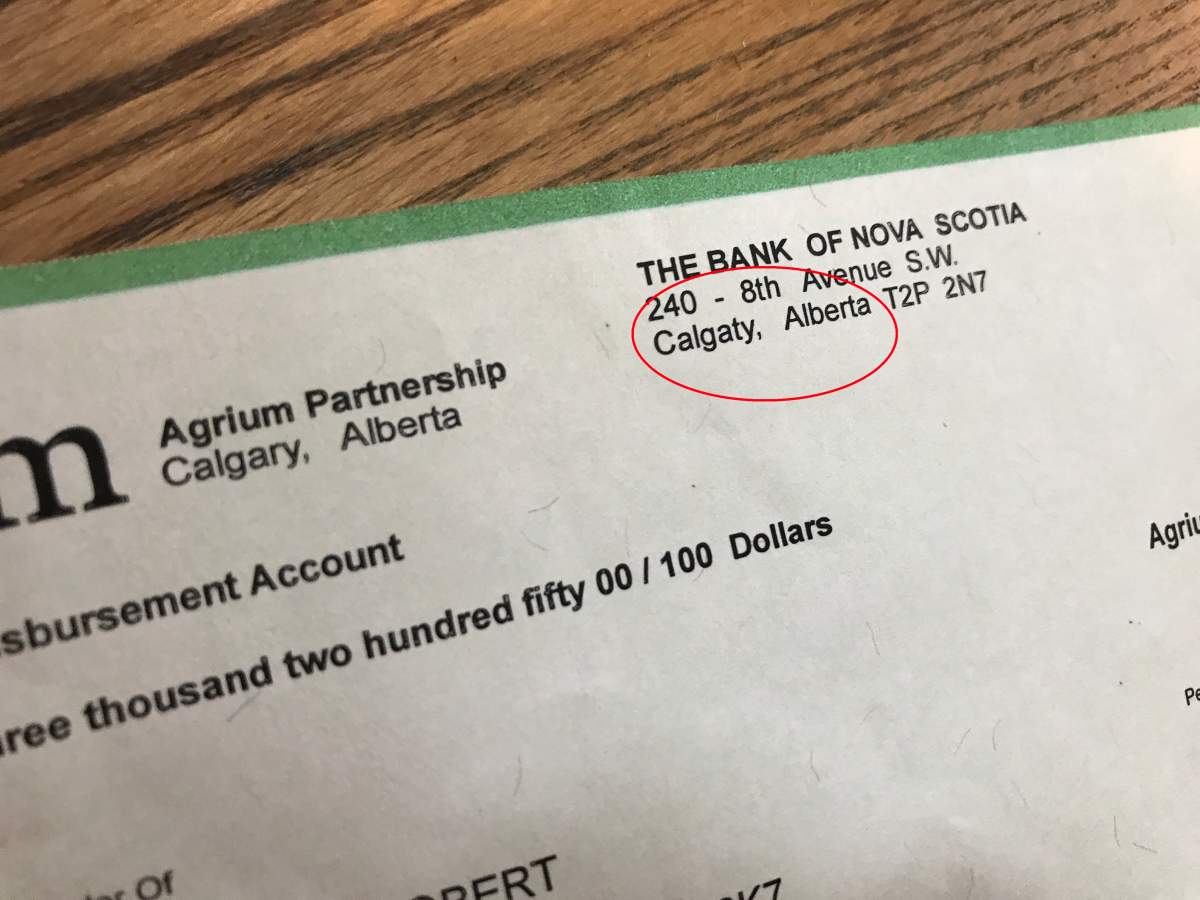 Maryse was issued this cheque with instructions to cash it and send some of the money to a prospective employer.