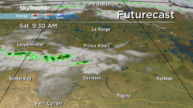 A risk of showers ripples through early Saturday along with some clouds.