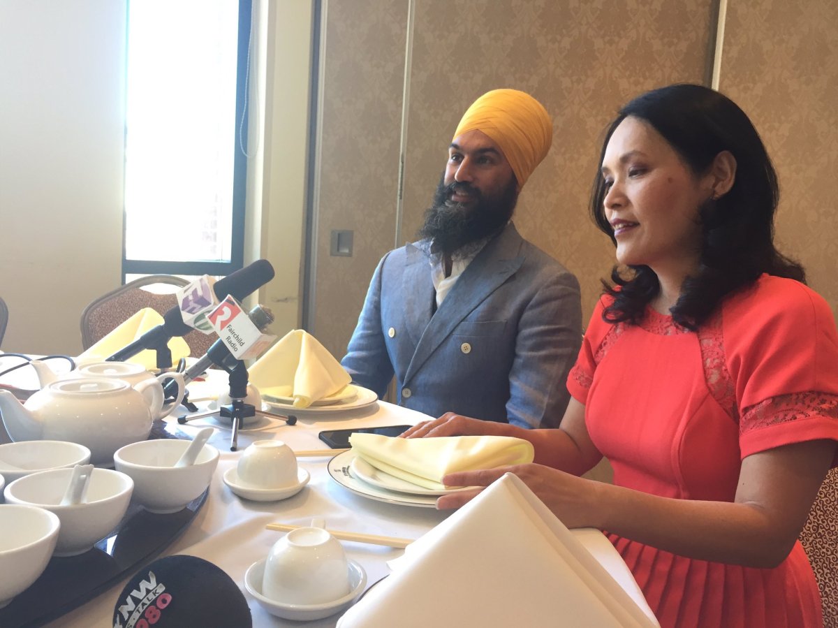 Ontario MPP Jagmeet Singh with BC MP Jenny Kwan
