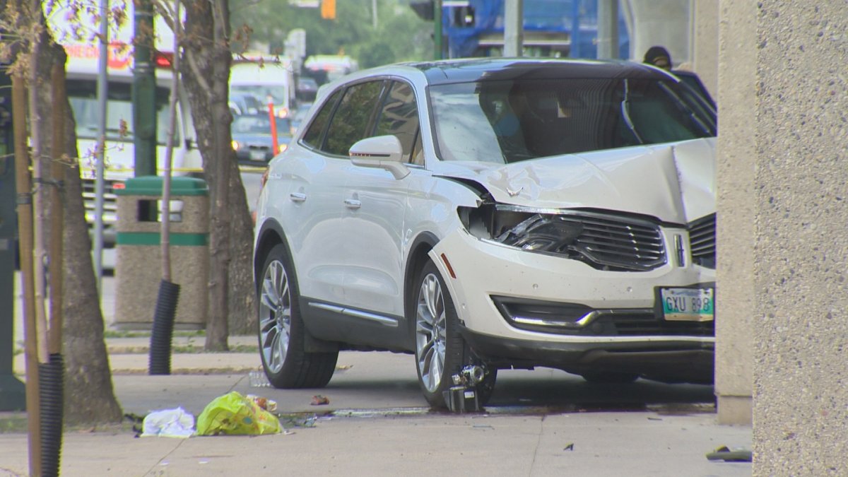 A pedestrian was rushed to hospital after a crash Monday afternoon. 