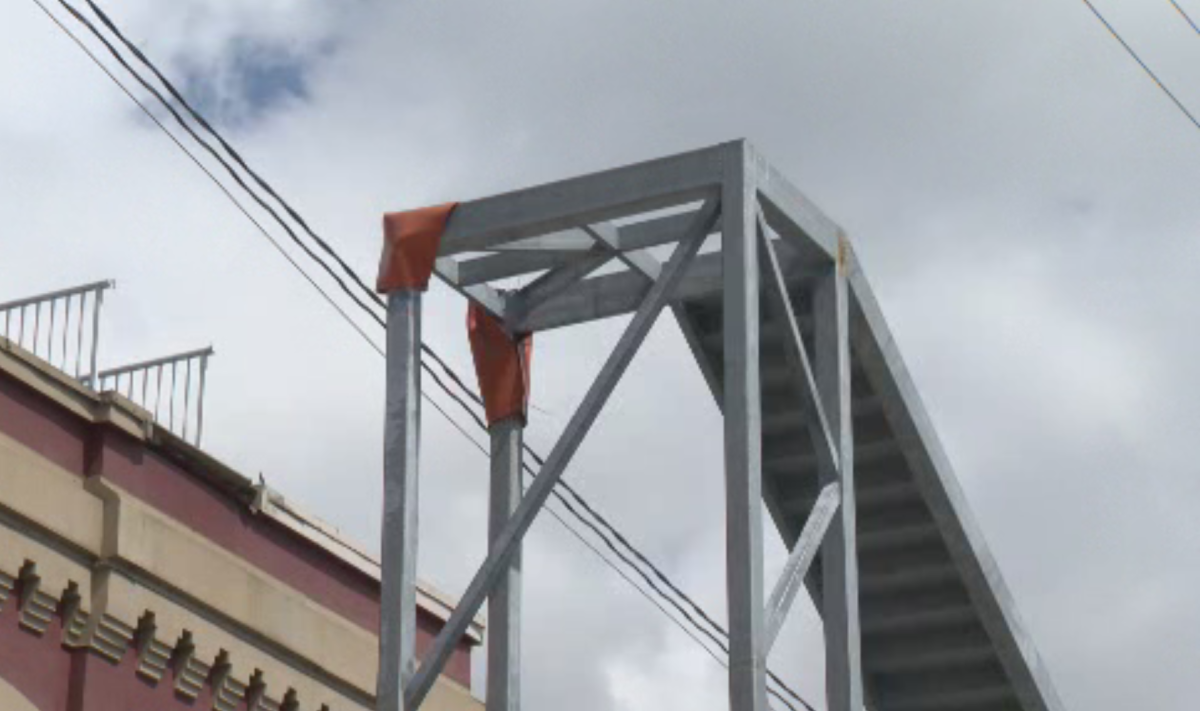 A stairway to nowhere in New Westminster.
