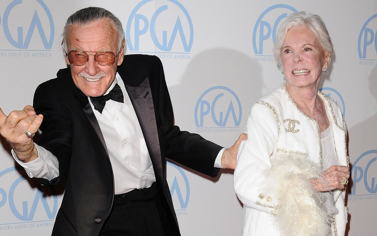 Stan Lee and his late wife Joan Lee attended the 23rd annual Producers Guild Awards on January 21, 2012.