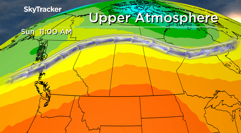 An upper ridge of high pressure rebuilds on Sunday with daytime highs returning to the 30s.