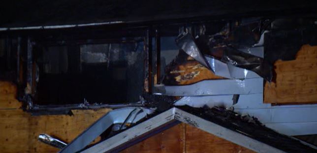 The home suffered extensive damage.