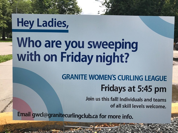 The Granite Women's Curling League has launched a new campaign with some cheeky slogans.