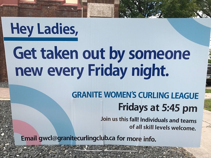 The Granite Women’s Curling League has launched a new campaign with some cheeky slogans.