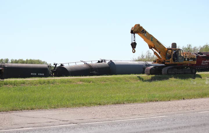 Details are scarce, but a train has derailed near Colonsay, Sask.