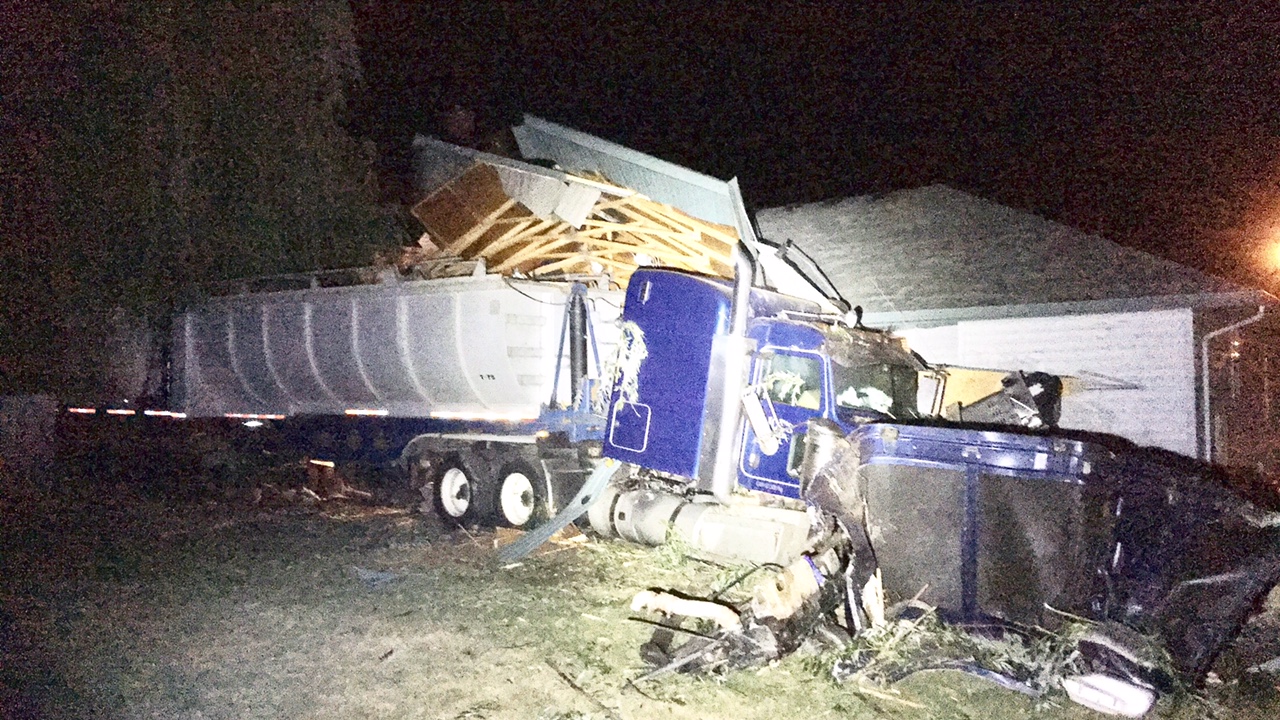 Semi-truck hits cow, crashes into house on Highway 97A in Armstrong, B ...