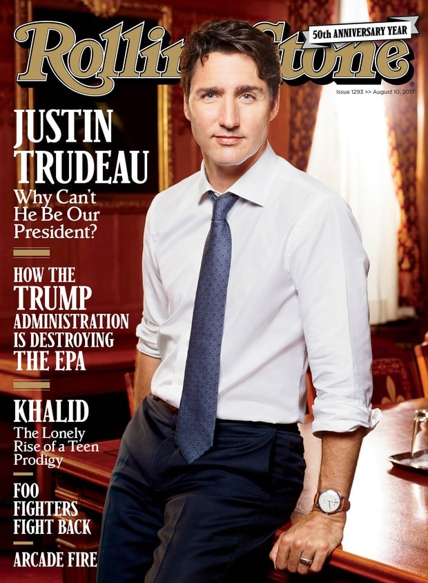 On the cover of the Rolling Stone: ‘Why can’t Justin Trudeau be our president?’ - image