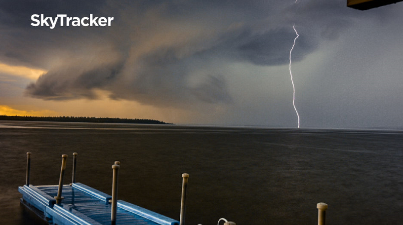 Thunderstorm rolling through Chitek Lake on Monday, July 3, 2017.