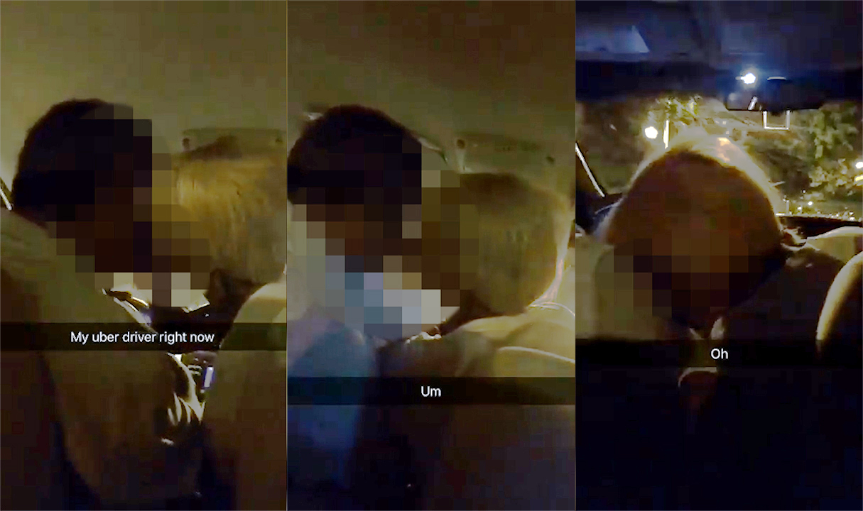 Uber passenger captures video of driver