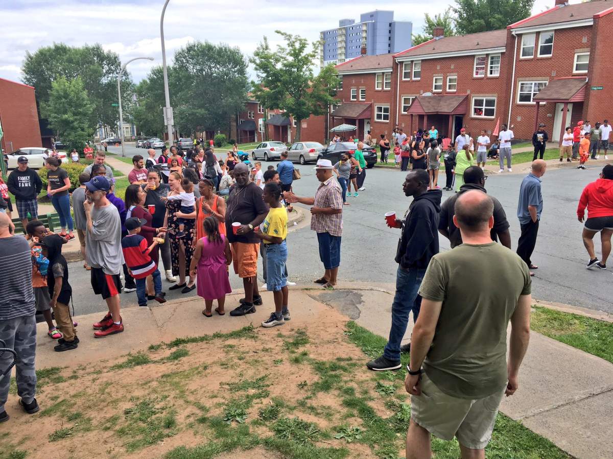A barbecue was held in Halifax's Uniacke Square neighbourhood on July 16, 2017.