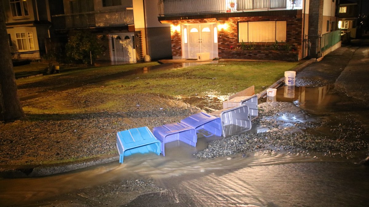 Homes evacuated after water main burst in East Vancouver BC