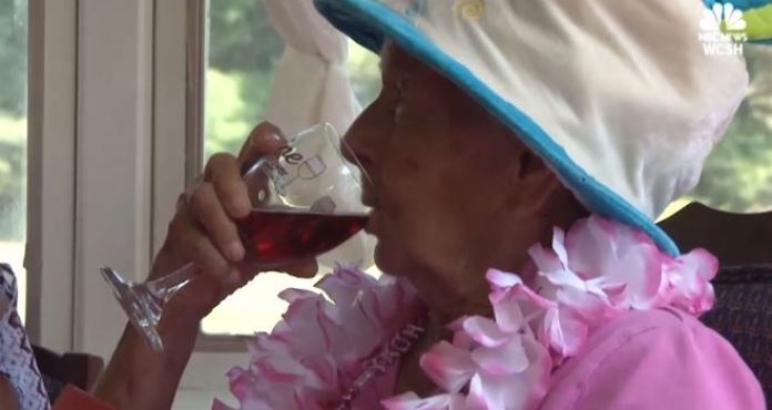 108-Year-Old Credits Daily Glass of Red Wine for Her Longevity