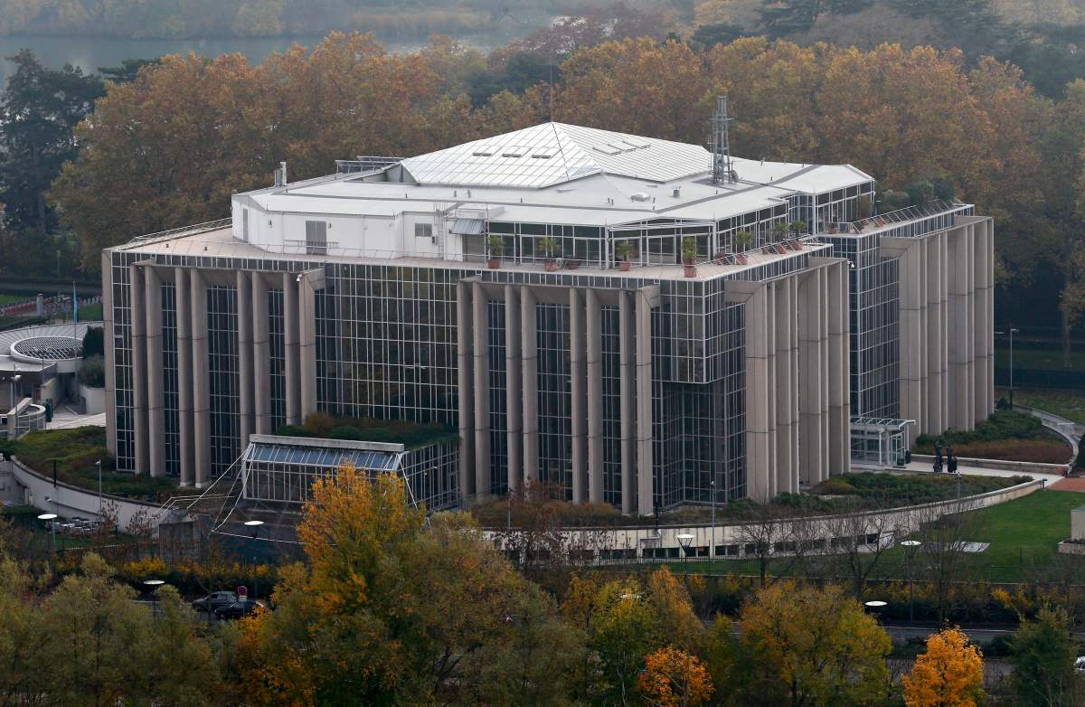 The headquarters of ‘Interpol’ in Lyon, France. EPA/GUILLAUME HORCAJUELO