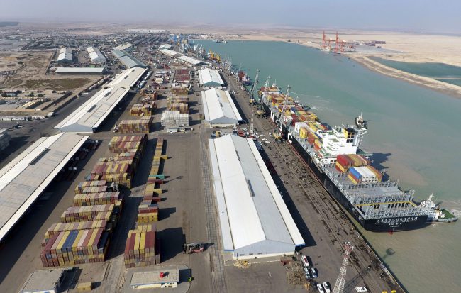 An aerial view of Iraq's main port of Umm Qasr, near Basra, Iraq, Dec. 18, 2016.