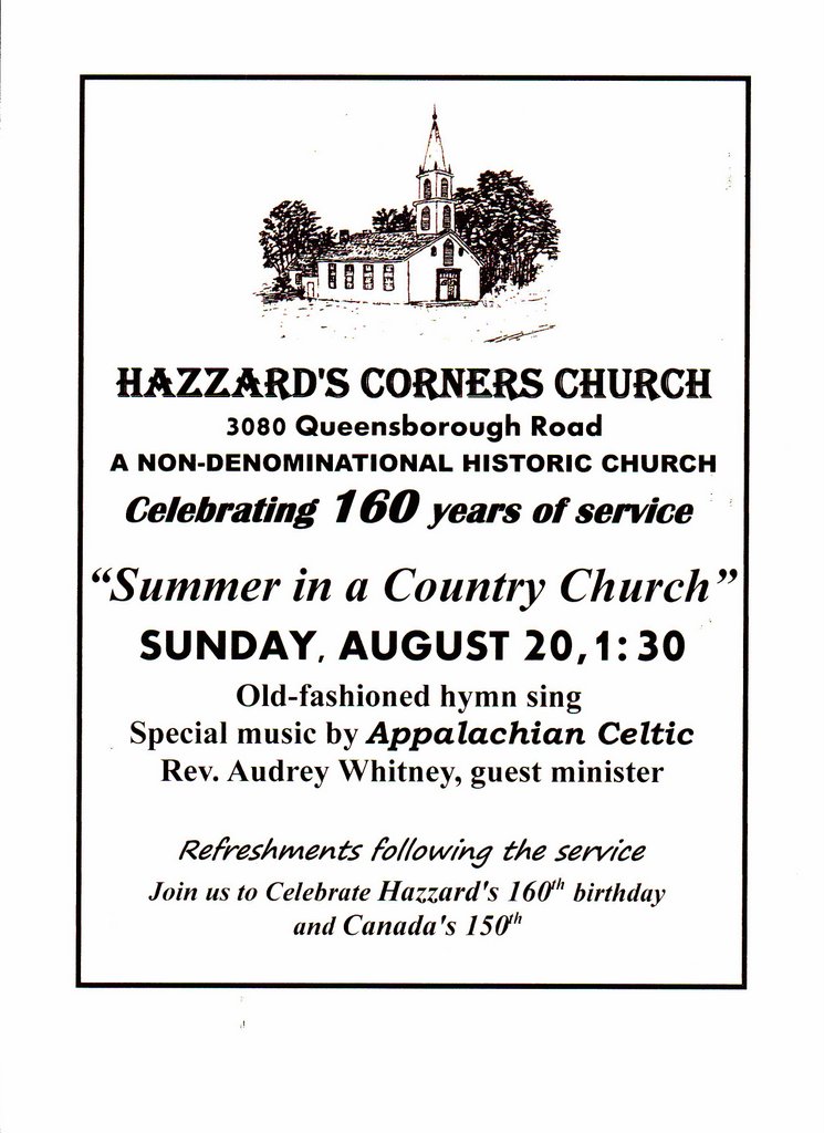 Hazzards Corners Church 160 Birthday - image