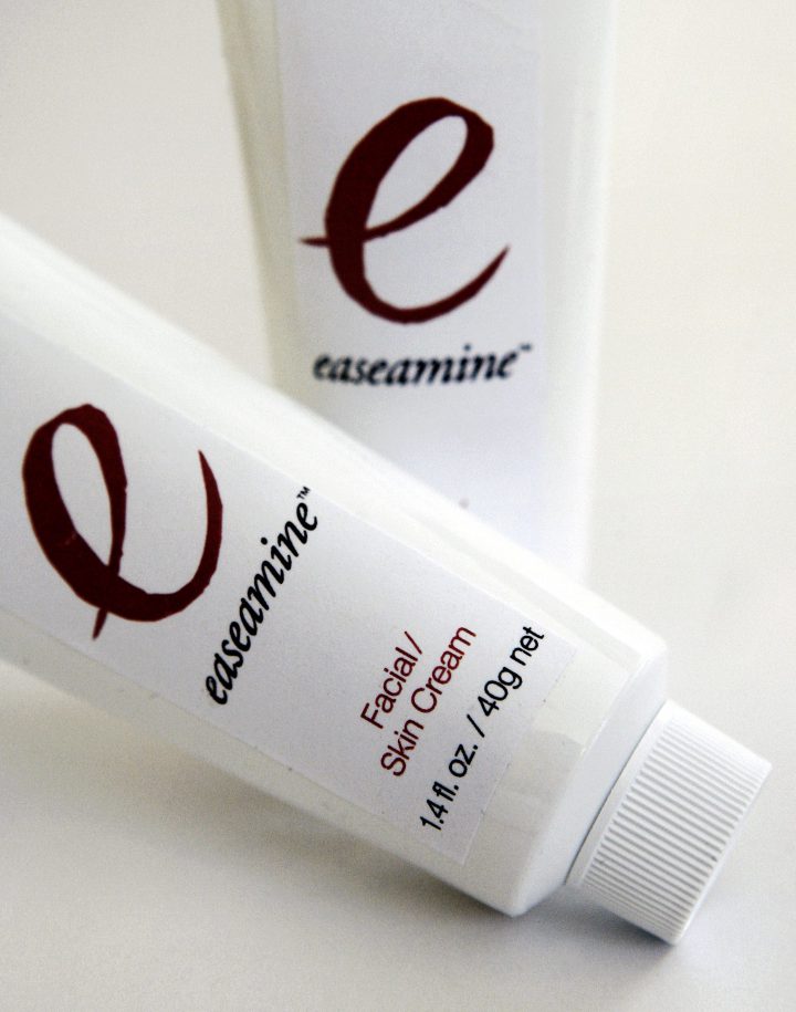 This Feb. 5, 2009 file photo shows two tubes of Easeamine skin cream at a Teresian Carmelite monastery in Millbury, Mass.