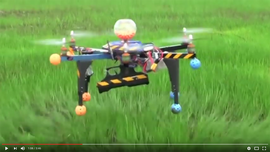 A paintball gun can be accurately fired from a consumer-grade drone, a proof-of-concept video shows. 