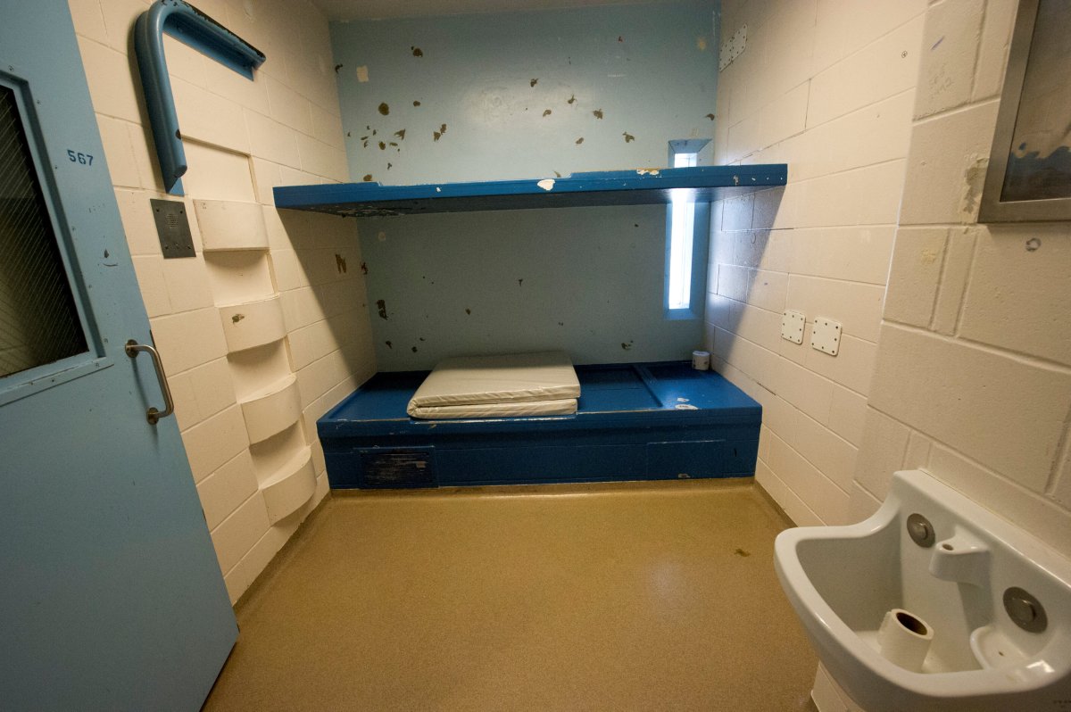 A bed inside the Winnipeg Remand Centre. New data shows violence has increased and the union who respresents the workers said meth is playing a factor.