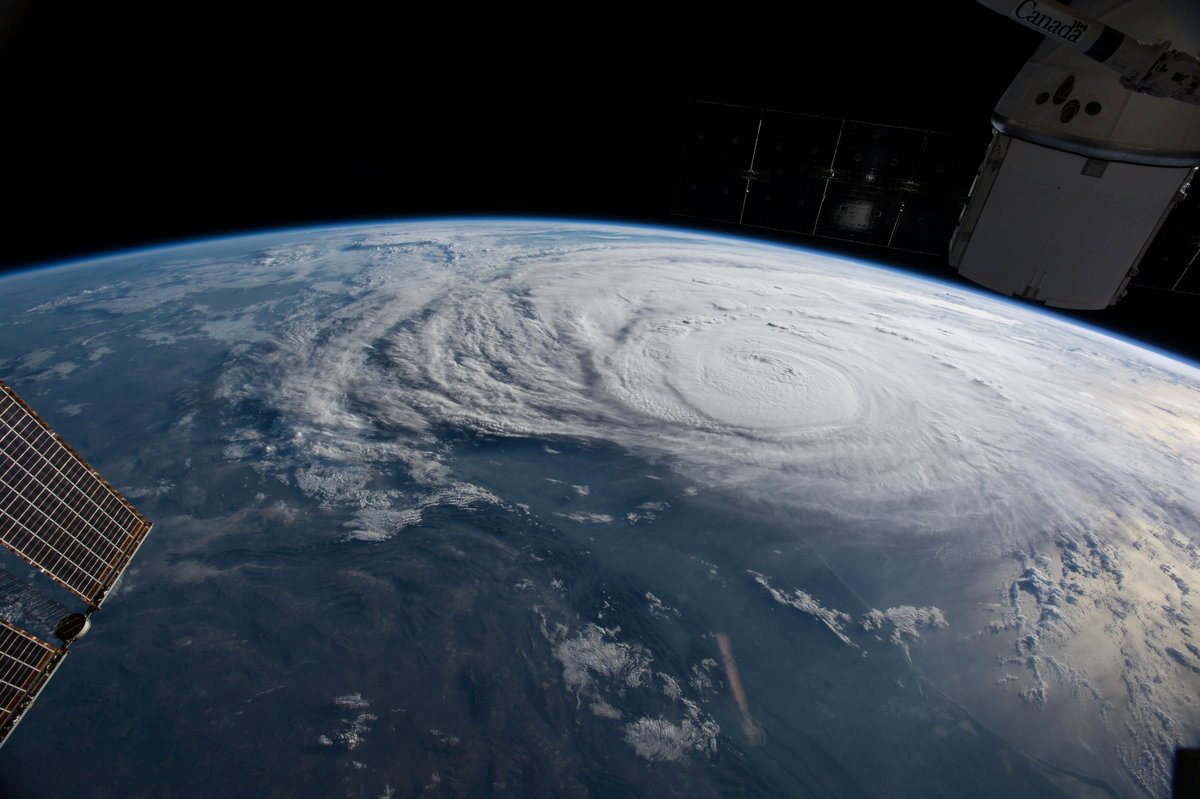 Hurricane Harvey is pictured off the coast of Texas, U.S. from aboard the International Space Station in this August 25, 2017 NASA handout photo.   
