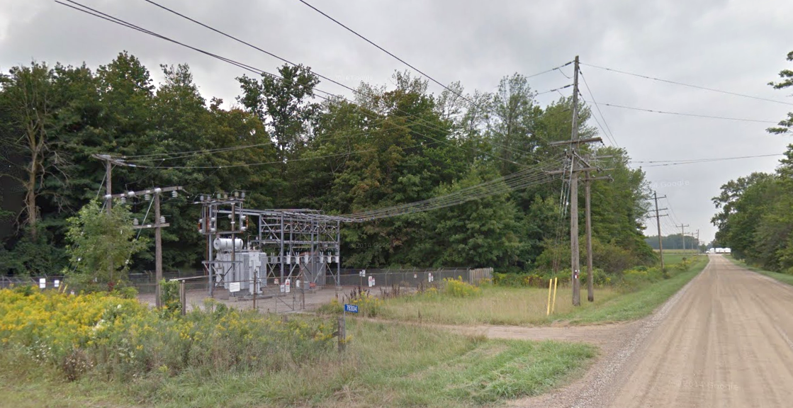 A Hydro One substation on Road 78 in Zorra Township.