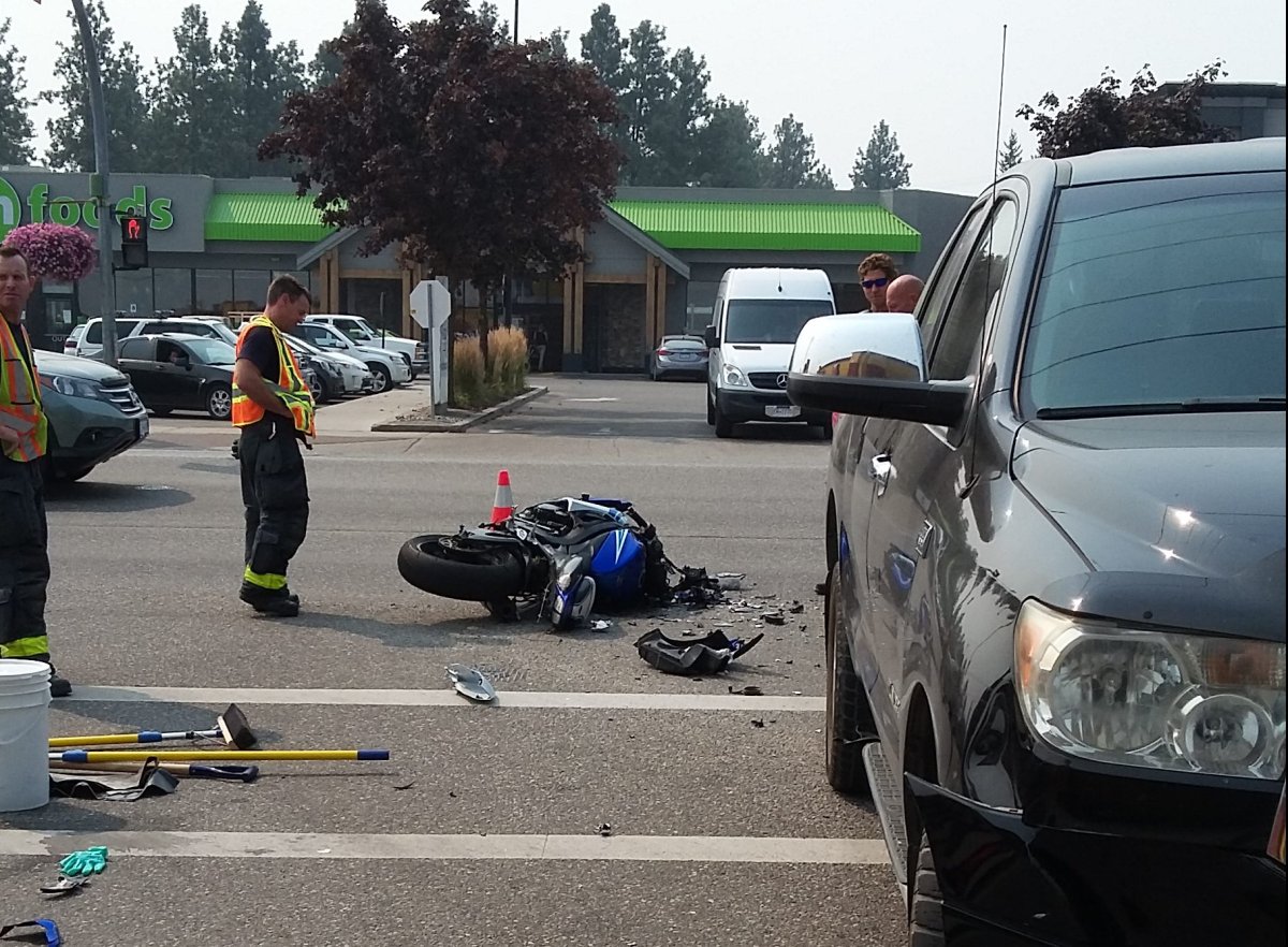 Motorcyclist injured in Kelowna crash - Okanagan | Globalnews.ca