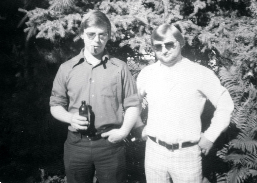 Heritage Front leader Wolfgang Droege (right) with Aarne Polli.