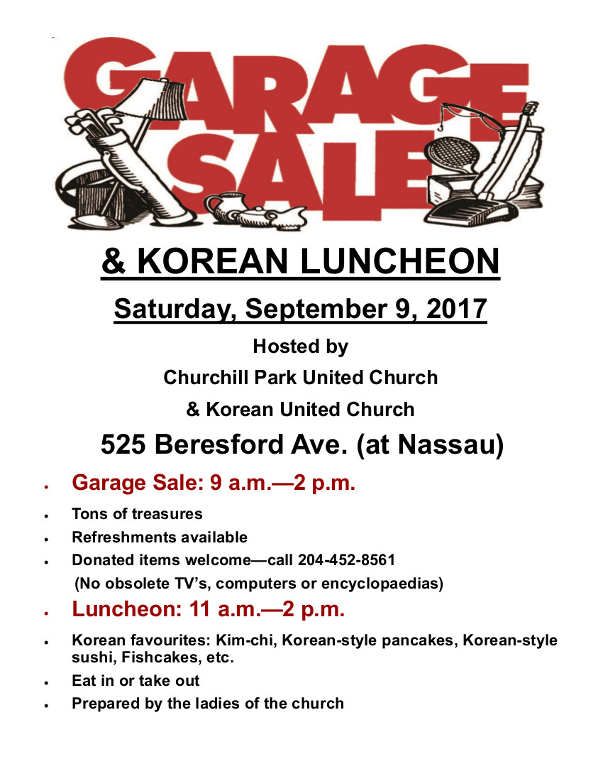 Annual Garage Sale & Korean Luncheon - image