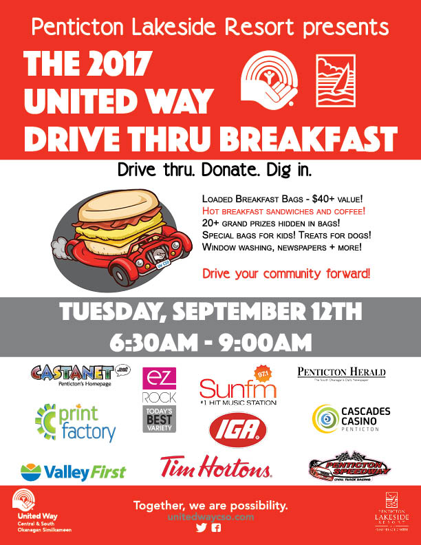 United Way Drive-Thru Breakfast - Okanagan | Globalnews.ca
