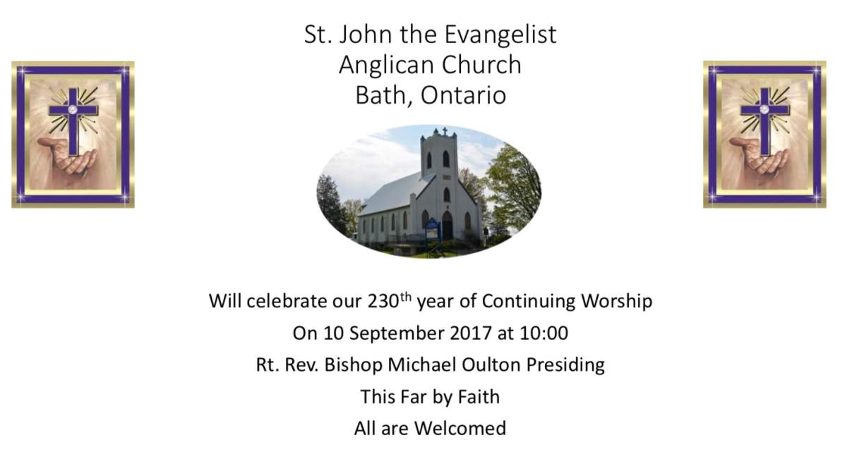 St. John the Evangelist Anglican Church in Bath is celebrating 230 years - image