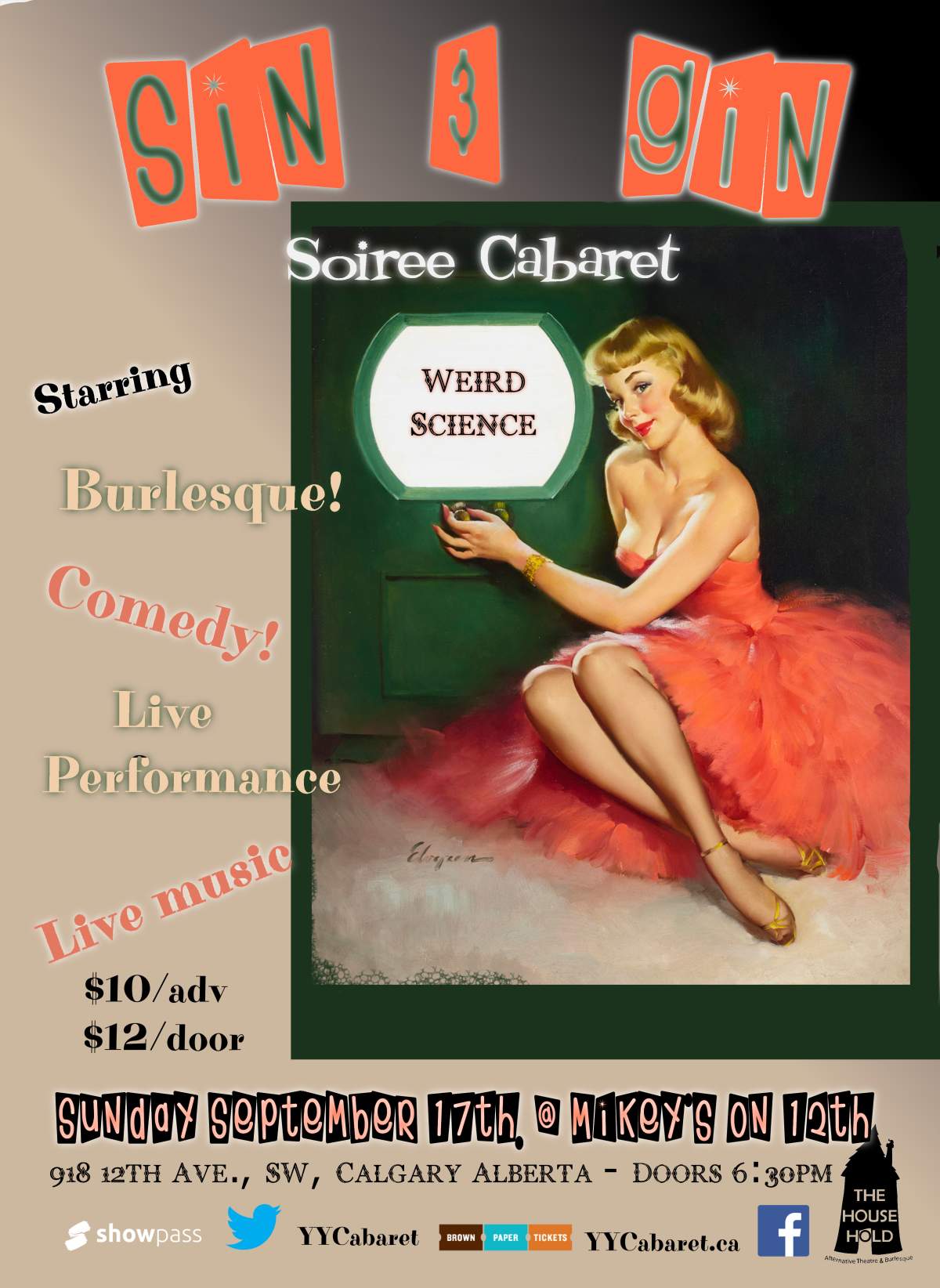 Sin & Gin Soiree Cabaret – Weird Science - image
