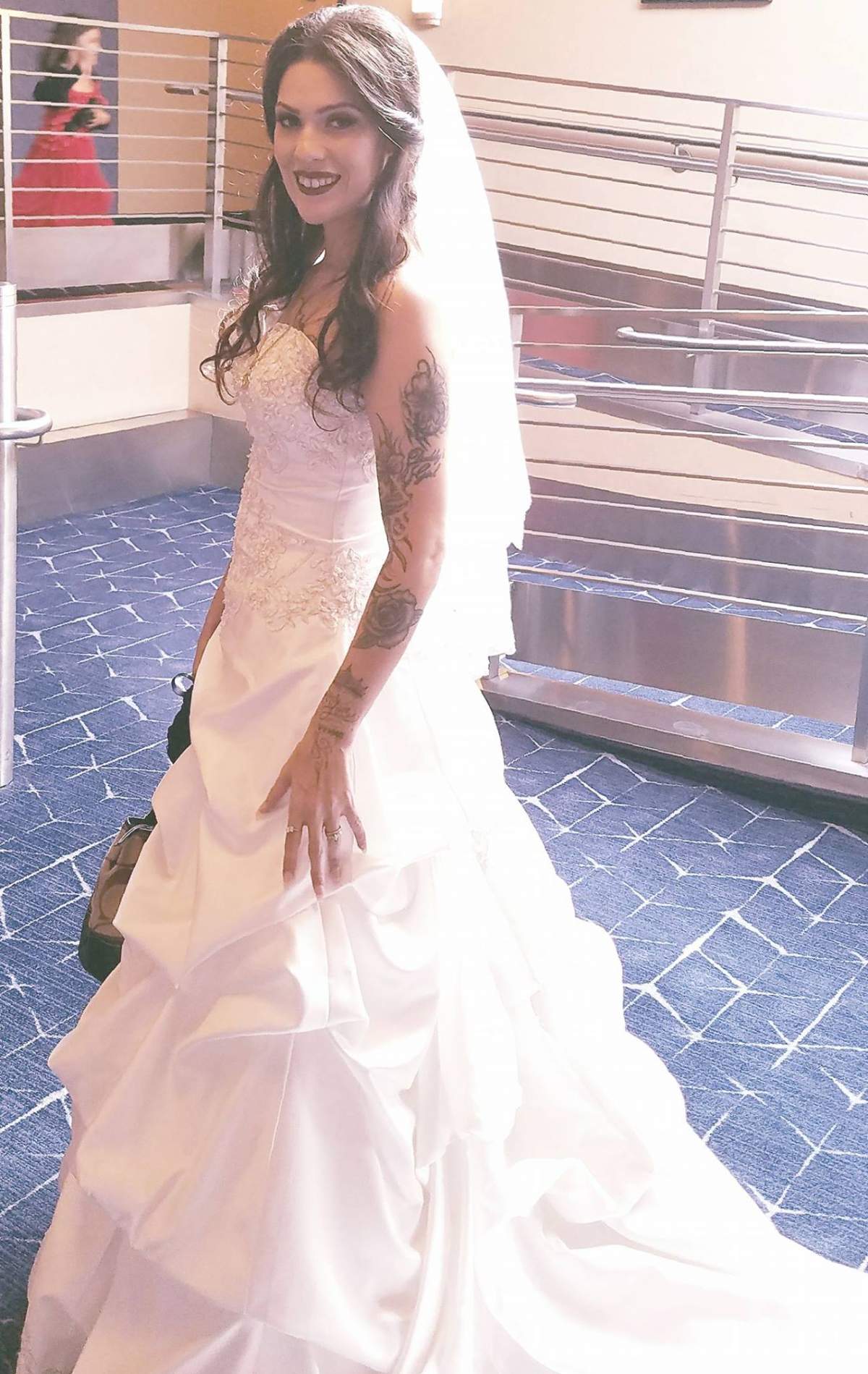 Arianna Pro wore the dress for her vow renewal ceremony on Wednesday in San Francisco.