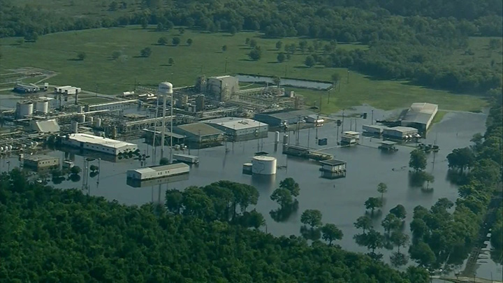 Fires, Explosions Rock Flooded Chemical Plant Outside Houston ...