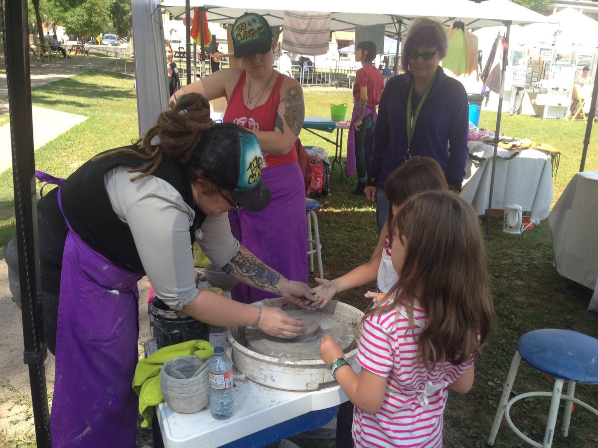 Students and alumni from the New Brunswick College of Craft and Design take part in live demonstrations and interactive activities at Craft NB's annual festival.