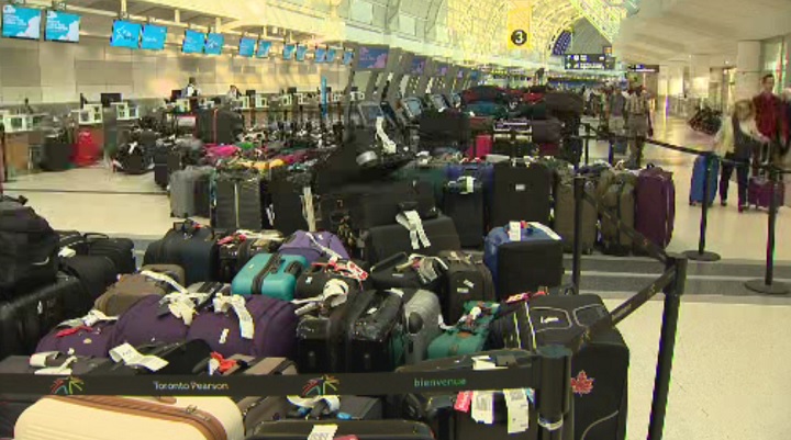 ‘Technical issues’ causing luggage to pile up at Toronto Pearson ...