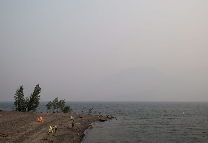 Thick smoke from wildfires