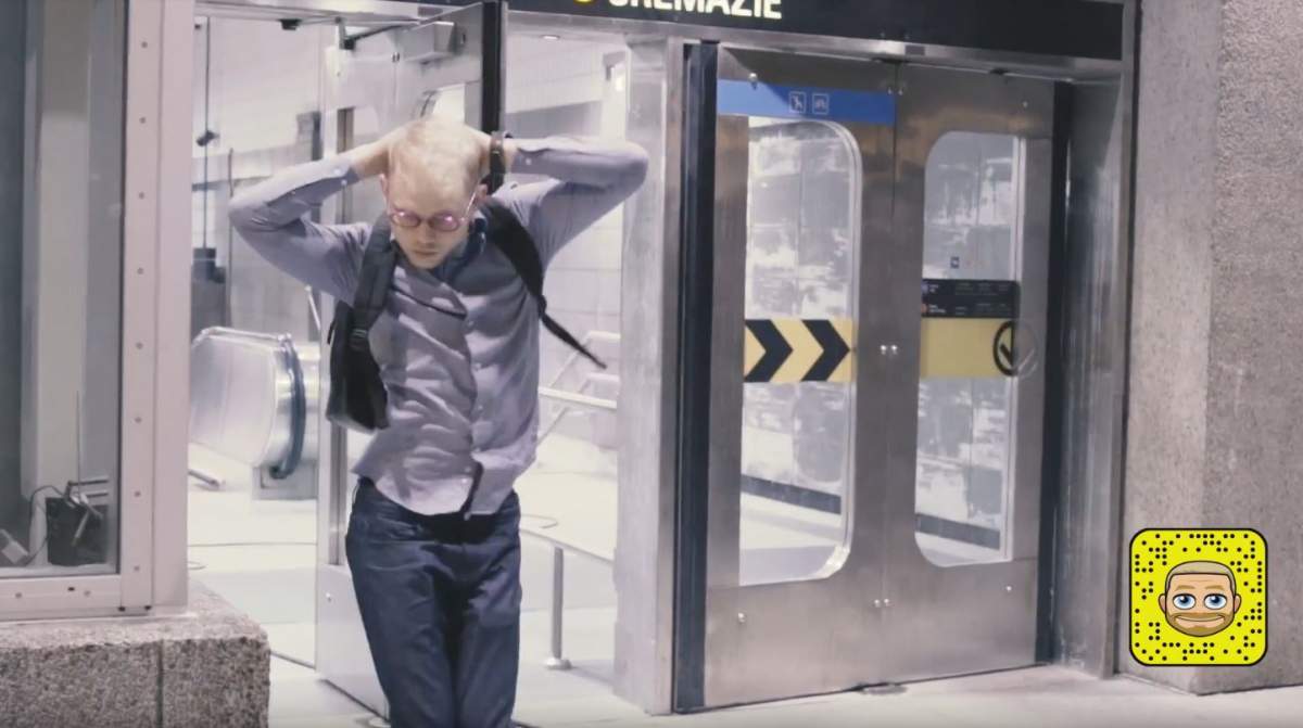 Benoit Savard spent eight hours dancing in front of (almost) every Montreal Metro station, Thursday, Aug. 24, 2017.