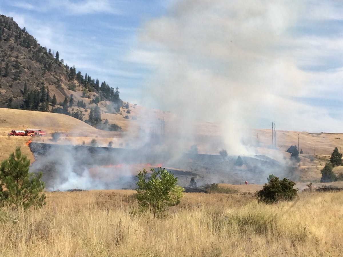 Grass fire breaks out near Kelowna’s Black Mountain - image
