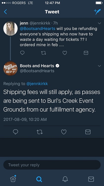 Boots and Hearts Music Festival strikes sour note with some frustrated ticket holders - image