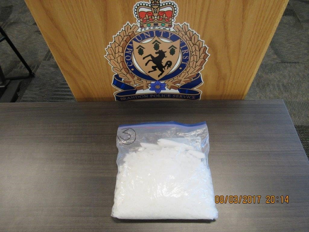 Police seized $150,000 worth of crystal meth from a Brandon, Man. home.