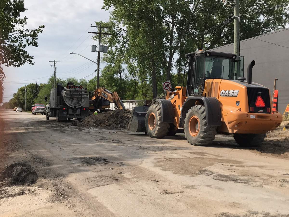 Construction caused brown water for many in North Kildonan Tuesday. 